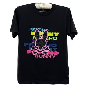 Psycho Bunny T-Shirt Neon Black Kids XL (14/16)